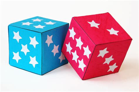 Paper Dice Cube Template With Numbers Free Printable 45 Off