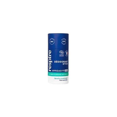 Déodorant Stick Menthe Eucalyptus 48h Bio 50g Respire IllicoPharma