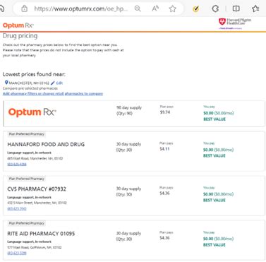 Screenshots For Optumrx Portal Prescription Drug List And Drug