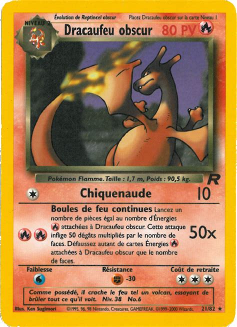 Dracaufeu obscur Team Rocket 21 Poképédia