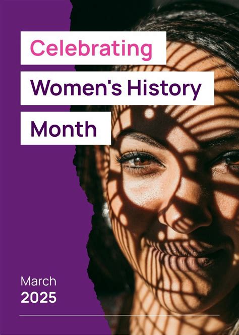 Simple Womens History Month Poster Free Card Template Piktochart