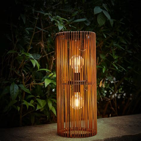 Homebase Edit Tall Black Rattan Solar Lantern Atelier Yuwa Ciao Jp