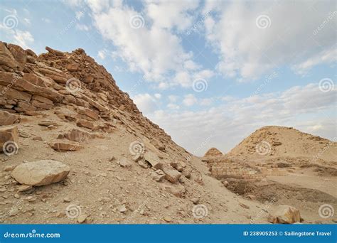 The 5th Dynasty Pyramid Of Neferirkare At Abu Sir Egypt Stock Image Image Of Pyramids