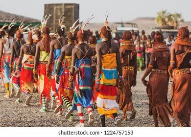 Turkana Men Wearing Colourful Traditional Clothes Stock Photo 1224757153 | Shutterstock