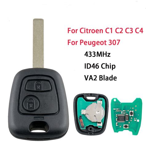 Cl T L Commande De Voiture 2 Boutons 433MHz Puce ID46 Pour KIT 107 207