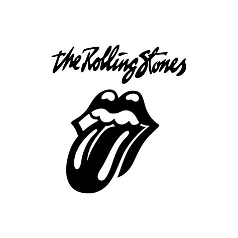 The Rolling Stones Logo Black And White