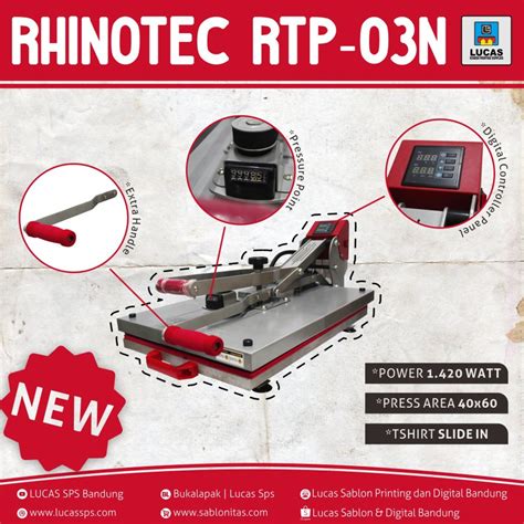 Jual Mesin Heat Press Rhinotec Rtp N Shopee Indonesia