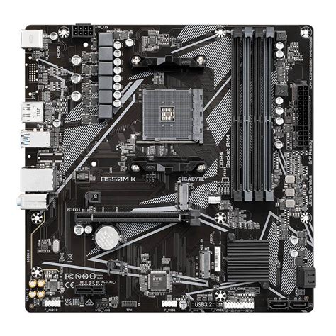 Placa Mãe Gigabyte B550m K Am4 Ddr4 Chipset Amd B550 Concórdia