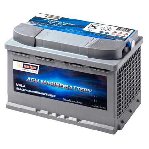 Vetus Batteries AGM 70AH Battery Silver Waveinn