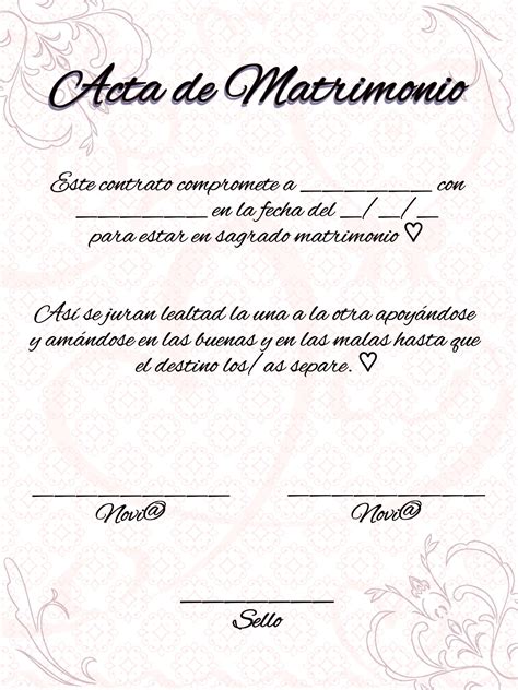 Acta De Matrimonio Falsa Para Editar Gratis Hot Sex Picture