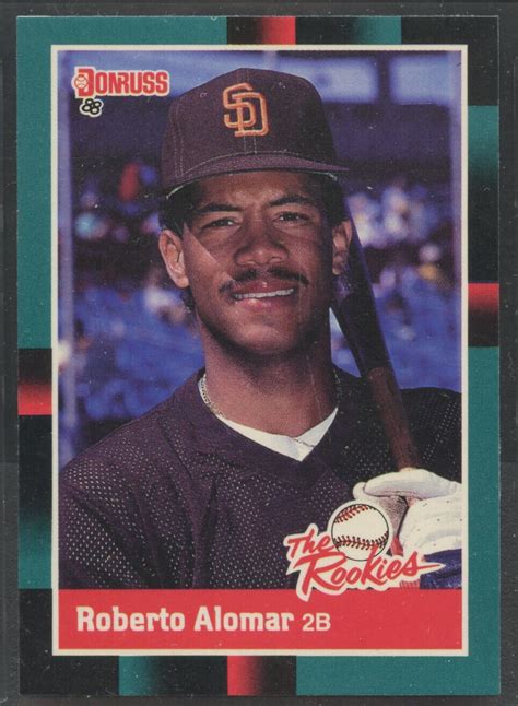 1988 Donruss The Rookies 35 Roberto Alomar San Diego Padres Hof Ebay