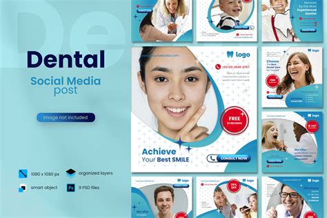 Dental Social Media Post Template Instagram Design Bundles