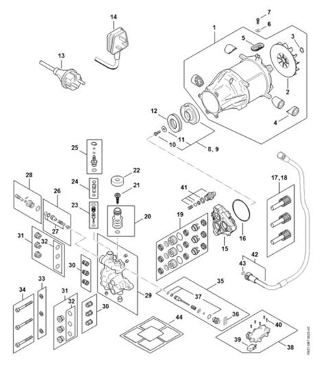 Stihl RE150 Plus Electric Motor Connecting Cable Valve Block Lawn