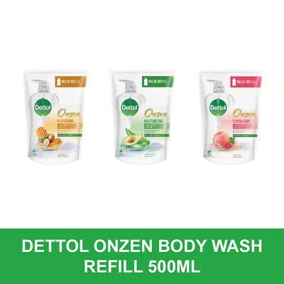 Short Expiry Dettol Onzen Shower Gel Refill Pack Body Wash 500g Honey