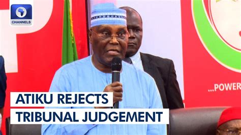 Full Speech Atiku Rejects Presidential Tribunal Verdict Set For