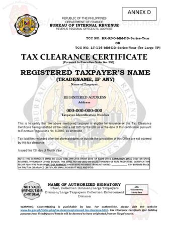 How To Obtain Your Tax Clearance Certificate