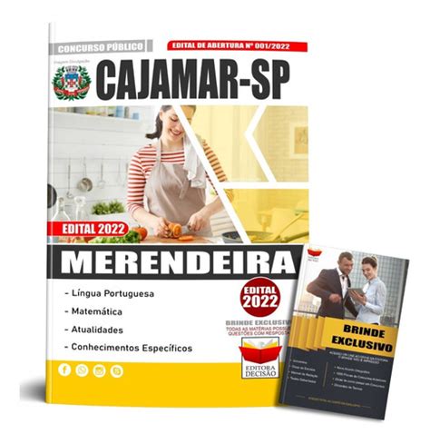 Apostila Concurso 2022 Cajamar Sp Merendeira Parcelamento Sem Juros