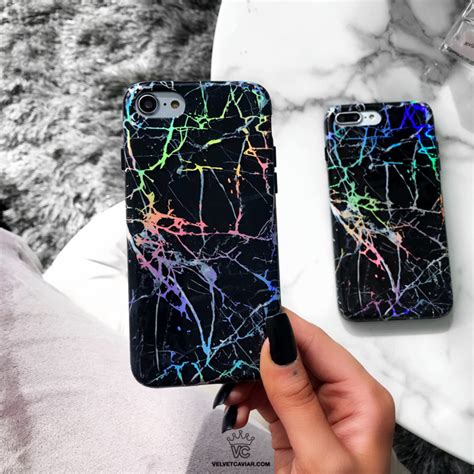 Holo Black Marble Iphone Case