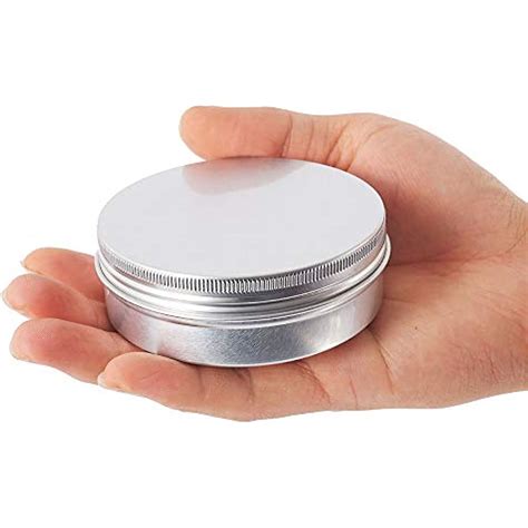 10pcs Aluminum Tin Jars Cosmetic Sample Metal Tins Empty Container Bulk Round Aluminum Container