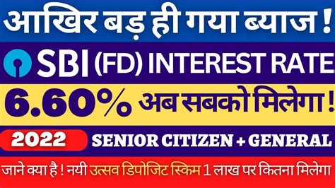 State Bank Of India Deposit Rates Interest Rates New 2022 Utsav Deposit Plan 2022 Fd Rd Mis