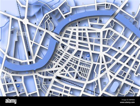 Illustrated Street Map Generic City Hi Res Stock Photography And Images