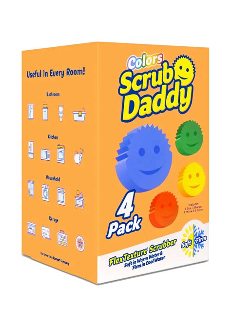 Scrub Daddy Colors 4 Piezas Scrubdaddyperu