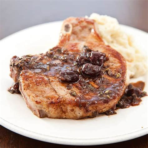 Pork Chops With Cherry Sauce Cooks Country Recipe