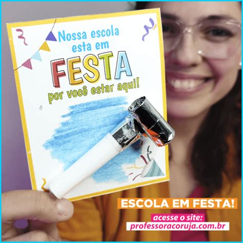 Nossa Escola Est Em Festa Professora Coruja