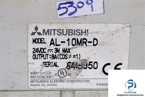 MITSUBISHI AL 10MR D PROGRAMMABLE LOGIC CONTROLLER Platinum International