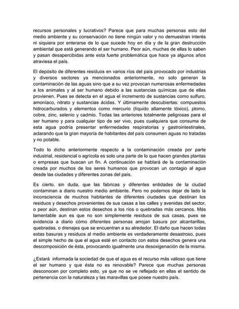 Contaminaci N Del Agua Pdf