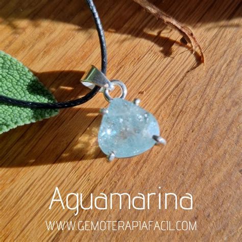 Colgante AGUAMARINA Facetado plata de ley Gemoterapia Fácil Tienda