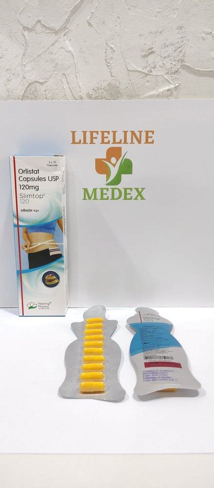 Orlistat Slim Top 120 Mg Capsule At Rs 400 Stripe Orlistat Caps In