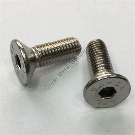 Silver Round SS 904L Allen CSK Bolt For Fittings Feature High