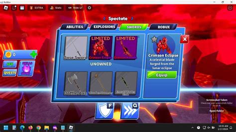 Instant Blade Ball Limited Swords Crimson Eclipse Crimson