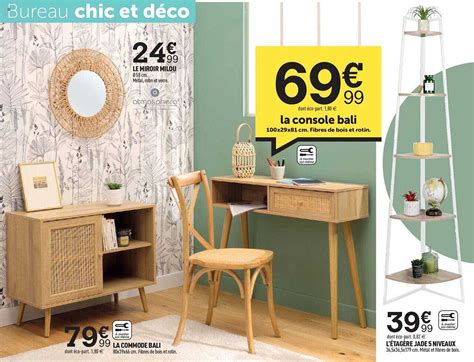 Promo Le Miroir Milou La Commode Bali L Tag Re Jade Niveaux La