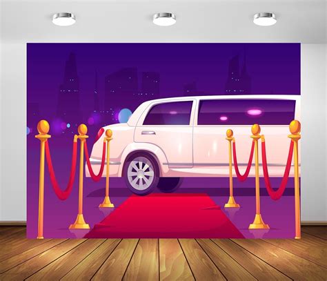 Amazon Beleco X Ft Fabric Cartoon Red Carpet Backdrop Limousine