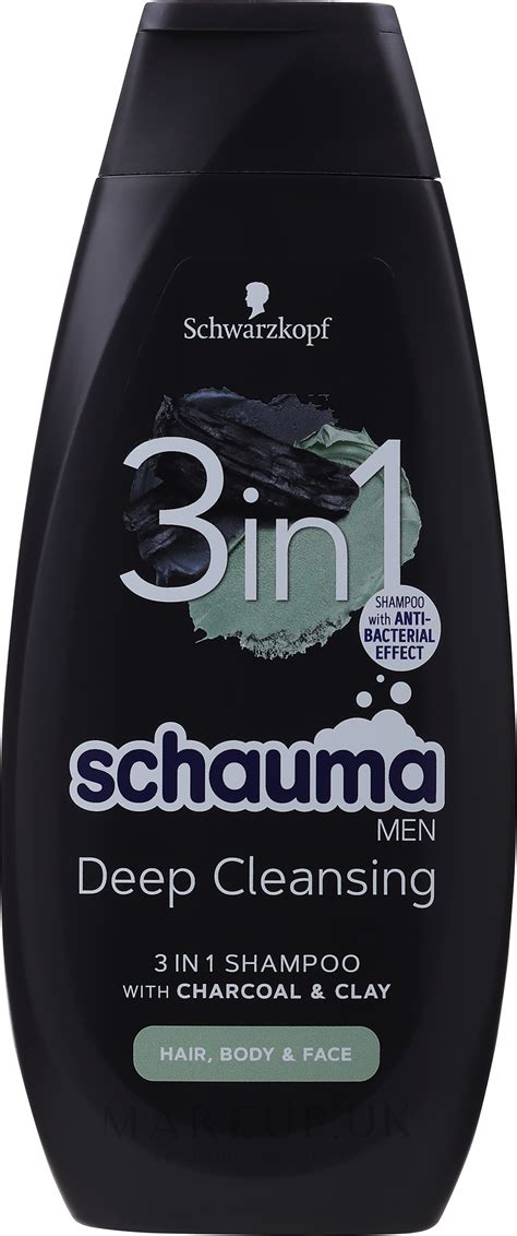 Schwarzkopf Schauma Men 3 In 1 Shampoo Charcoal Volcanic Clay