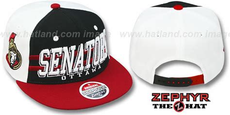 Ottawa Senators 2t Supersonic Snapback Black Red Hat By Zephyr