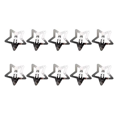 Pack Of 30 Star Pentagram Hair Clips Metallic Star Pentagram Hair Clips