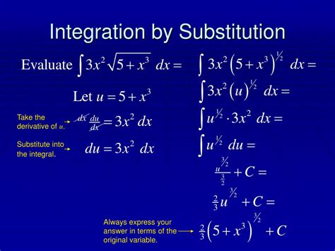 Ppt Integration By Substitution Powerpoint Presentation Free Download Id 3348374