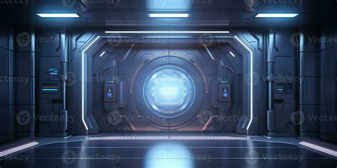 Ai Generated Ai Generative Futuristic Space Ship Galaxy Alien Door