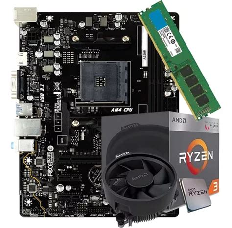 Kit Upgrade Gamer Amd Ryzen 3 3200g A320m 8gb Ram Ddr4