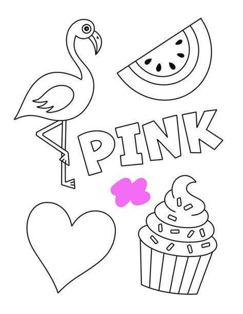 Pink Color Activities and Worksheets for Preschool! ⋆ The Hollydog Blog