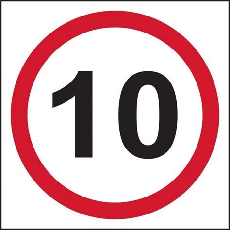 10mph Speed Limit Sign - Workplace Stuff UK