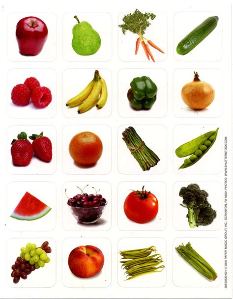 Fruits And Vegetables Stickers Bell 2 Bell