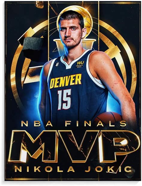 Amazon 2023 Denver Nuggets Championship Poster Nikola Jokic MVP