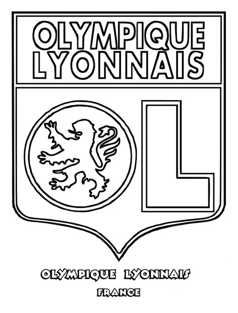 Coloriage Olympique Lyonnais Coloriage Football Olympique Lyonnais