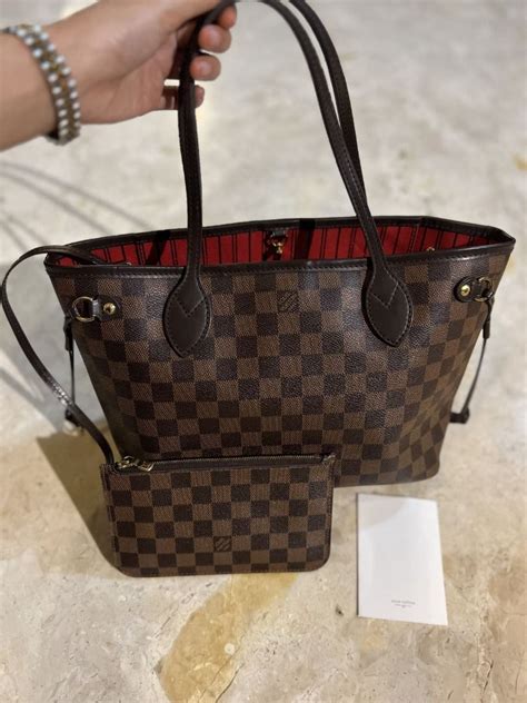 Fast Sale Lv Neverfull Pm Damier 2019 With Pouch Db Booklet On