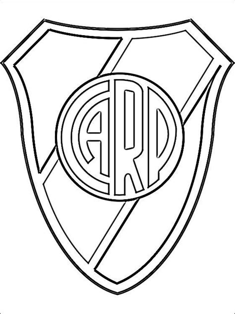 Escudo River Plate Para Colorear