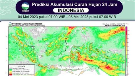 Prakiraan Hujan Di Indonesia Hari Ini 4 Mei 2023 BMKG Sulsel Dan